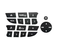 Compatibile Con Megane Per Clio 2009 2010 2011 Car Multimedia Menu CD Radio Audio Interruttore Pulsante Riparazione Decalcomania Adesivo Accessori Interni Pulsante Adesivi