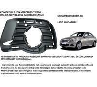 Compatibile con Mercedes C W204 02/07>12/10 Mod.Classic Griglia Fendinebbia Sx