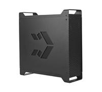 Compatibile con METALFISH - Custodia sottile for PC G5 interamente in alluminio, chassis da gioco Micro ATX/HTPC, supporta Knife Card e alimentatore FLEX(G5 Black)