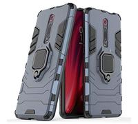 Compatibile con Mi 9T, Redmi K20 (PRO) Cover, Custodia Armor Anello Cavalletto (Funziona con Il Supporto Magnetico per Auto) Case Paraurti per Xiaomi Mi 9T, Redmi K20, Redmi K20 PRO (Blu Navy)