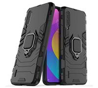 Compatibile con Mi A3 Lite, Mi 9 Lite Cover, Custodia Armor Anello Cavalletto (Funziona con Il Supporto Magnetico per Auto) Case Paraurti per Xiaomi Mi A3 Lite, Mi9 Lite (Nero)