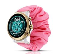 Compatibile con Michael Kors MKGO, cinturino elastico in tessuto lvbu da donna, grazioso cinturino di ricambio compatibile con smartwatch Michael Kors Access Gen 4 MKGO, rosa, Cinturino