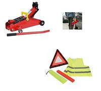 COMPATIBILE CON MINI MINOR KIT PER AUTO CRICK IDRAULICO A CARRELLO+KIT SOS PRONTO SOCCORSO STRADALE AUTO TRIANGOLO DI EMERGENZ GIUBBINO FLUO+CUSTODIA IN DOTAZIONE