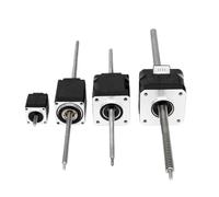 Compatibile con Mini Nema8/Nema11/Nema14/Nema17/Nema23 Motore passo-passo con vite di comando non prigioniera, albero passante, motore passo-passo lineare da 3,5/5/8/9,5/10(Green)