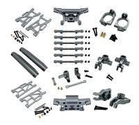 Compatibile Con MJX 10208 V2 1/10 RC Auto Parti Upgrade Kit Aggiornamento Completo Parti Fragili In Alluminio RC Parti Auto(Gray)
