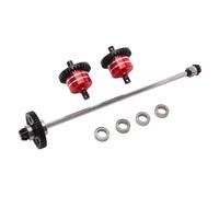 Compatibile Con MJX 14211 1/14 RC Short Course Car Parti Di Aggiornamento Kit Differenziale Anteriore E Posteriore In Acciaio Cromato Per Asse Centrale RC Parti Auto(Red)