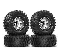 Compatibile Con MJX H12Y R260 1/10 RC Crawler Car Parts Upgrade Set Di 4 Cerchi In Metallo Da 95 Mm Con Pneumatici Beadlock A Disco Profondo Da 1,9". Pneumatici RC