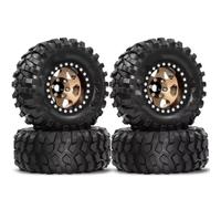 Compatibile Con MJX H12Y R260 1/10 RC Crawler Car Parts Upgrade Set Di 4 Cerchi In Metallo Da 95 Mm Con Pneumatici Beadlock A Disco Profondo Da 1,9". Pneumatici RC