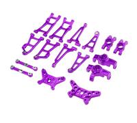 Compatibile Con MJX Per Hyper Go 14211 1/14 RC Auto Short Course Parti Upgrade Set Coppa Sterzo Braccio Oscillante Telaio A Farfalla In Lega Di Alluminio 6061 RC Parti Auto(Purple)