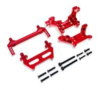 Compatibile Con MJX Per Hyper Go 16208 16209 H16 H16BM 1/16 RC Auto Parti Di Aggiornamento In Metallo Anteriore Posteriore Del Corpo Pilastri Shock Torre RC Parti Auto(Red)