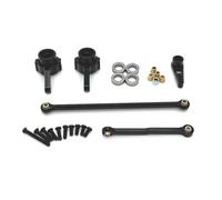 Compatibile Con MN D90 Per MN99S Per MN78 1/12 RC Auto Parti Di Aggiornamento Accessori Sterzo In Metallo Asta Di Collegamento Tirante Servo Braccio Sterzo Tazza Accessori aggiornamento RC(Black)