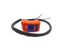 Compatibile con moto Dirt Pit Bike ATV Manubrio Interruttore lampeggiante Barra a mano Luce ON OFF Pulsante DC 12V Filo a due nuclei(Orange)
