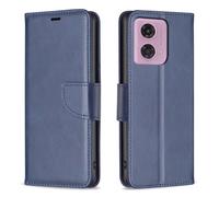 compatibile con Motorola Moto G24 / G04 / G24 Power XT2423-1 XT2425-3 XT2421-2 Custodia COVER CASE STAND flip LIBRO magnetica GEL TPU ECO PELLE portafoglio taschini vano porta card (Blu)