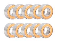 Compatibile Con MR105RS MR105-2RS MR105 2RS RC Parti Upgrade 10PCS 5x10x4mm ABEC-3 Cuscinetti A Sfera Miniature Sigillati Arancione RC Parti Auto