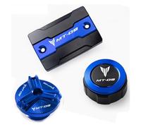 Compatibile con MT09 MT-09 Mt 09 FZ09 2014-2022Accessori Guscio protettivo for coperchio fluido freni anteriore e posteriore e porta di riempimento protettiva(Three blue)
