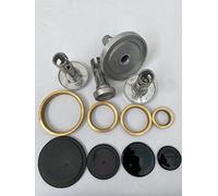 COMPATIBILE CON NARDI set 4 bruciatori in alluminio 4 spartifiamma in ottone 4 piattelli in ghisa smaltata liscia per cucina a gas S 32200 B