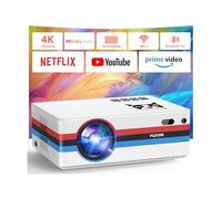 [Compatibile con Netflix, 2000 ANSI] Proiettore intelligente con WiFi 6 e Bluetooth 5.3, messa a fuoco elettrica automatica Keystone, proiettore nativo 1080P per esterni con PrimeVideo/YouTube, per