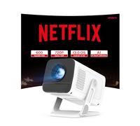 [Compatibile con Netflix] WEMI Smart Projector, mini proiettore portatile con WiFi 6 Bluetooth 5.4, proiettore nativo 720P 4K supportato per casa all'aperto, proiettore video TV wireless Android 13