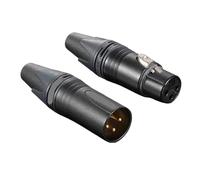 Compatibile con NEUTRIK Set connettori XLR 3 pin spine maschio e femmina | Kit 50 pezzi:30 NC3MXX maschi,20 NC3FXX femmine for assemblaggio cavi audio DIY(50 male,Sliver)