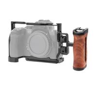 Compatibile con Nikon Z50 II - Telaio di protezione for gabbia for fotocamera con slitta a contatto freddo, scatto verticale e kit di estensione fai da te(Wooden handle)