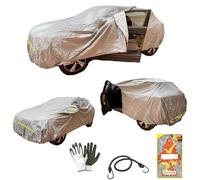 COMPATIBILE CON NISSAN Juke 1.5 dCi SeS Acenta TELO COPRIAUTO FELPATO IMPERMEABILE ANTIGRAFFIO CAPPOTTA ANTIGRANDINE TG.M 432X185X120CM COPERTURA PER AUTO ZIP LATERALE
