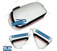 Compatibile Con Norton Commando Roadster 850 Bianco Benzina Tank & Laterale Aes