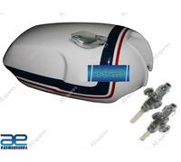 Compatibile Con Norton Commando Roadster Bianco Blu Rosso Serbatoio +Tappo &