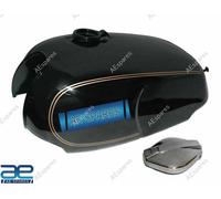 Compatibile Con Norton Roadster Commando Carburante Benzina Tank Nero Tappo Aes