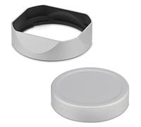 Compatibile con paraluce in metallo Fujifilm XF 23 33 mm | Struttura a baionetta quadrata, cappuccio protettivo incluso, adatto for obiettivi F1.4 R LM WR(Silver)