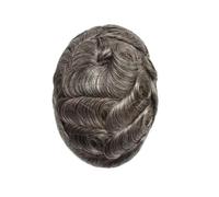 Compatibile con parrucca da uomo parrucchino for capelli anteriore in pizzo e mono top, protesi maschile traspirante(350_130%_8X10)