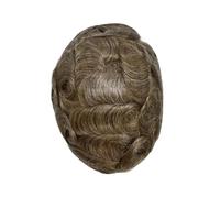 Compatibile con parrucca da uomo parrucchino for capelli anteriore in pizzo e mono top, protesi maschile traspirante(520_120%_8X10)