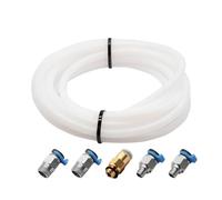 Compatibile con parti della stampante 3D ID 2 mm diametro esterno 4 tubo clonato 2/5 M estrusore 1,75 + 5 pezzi raccordo rapido + PC4 01(Whait PTFE,2M 5PCS)