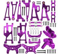 Compatibile Con Parti Di Aggiornamento Universali Per Auto RC Accessori In Metallo Per Corpo Asta Mozzo Sterzo Supporto Per Torre Ammortizzatore Braccio Oscillante RC Parti Auto(Purple)