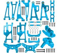 Compatibile Con Parti Di Aggiornamento Universali Per Auto RC Accessori In Metallo Per Corpo Asta Mozzo Sterzo Supporto Per Torre Ammortizzatore Braccio Oscillante RC Parti Auto(Blue)