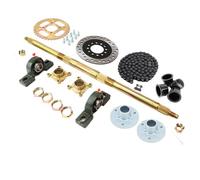 Compatibile con parti triciclo di buggy ATV a kart buggy da te con assi posteriore 23t-28t per assi posteriore con 428-37t alesa da 140 litri a catena da 158 mm Disco freno universale(610mm Set)