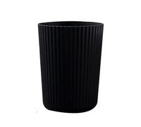 Compatibile con pattumiere da cucina di grandi dimensioni, ispessite, for la casa, camera letto, il bagno, comodino, creative, semplici, senza coperchio, in bianco e nero(Black color large size)