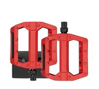 Compatibile con pedali for bici da strada Pedali cuscinetti Bicicletta pieghevole antiscivolo a scatto fisso Nylon resistente all'acqua Parte discesa 14mm(Red)