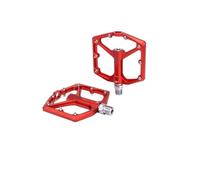 Compatibile con pedali ZTTO ultraleggeri in alluminio CNC - Pedali piatti con cuscinetti lisci filettatura 9/16 for bici MTB e gravel(JT07 Red)
