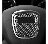 Compatibile con per A4 B8 2009 2010 2011 2012 Anello Volante dell'automobile Trim in Fibra di Carbonio Decalcomania Copertura Decorazione Copertura