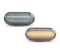 Compatibile Con Per Golf MK3 MK4 Per Passat 3BG Per Polo 6N 9N 2PCS Indicatore Laterale Dinamico Indicatore Di Direzione Luce Lampeggiante Sequenziale OEM: 14805294 Indicatore direzione(White)