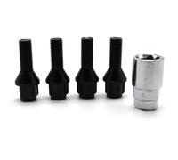 Compatibile Con Per La Serie 1 Per E81 E82 E87 E88 4X M12x1.5 17mm Cerchi In Lega Per Auto Bulloni Di Bloccaggio Dadi Alette Bulloni Esagonali Neri Conici Per Pneumatici Per Auto Colonnette Bulloni ce