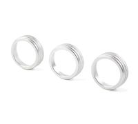 Compatibile Con Per Passat B8 2017-2019 Per Atlas 2018-2021 Per T-ROC 2017-2019 3pcs Copertura Manopola Controllo Clima A/C Interior del coche(Silver)