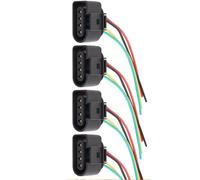 Compatibile Con Per Tiguan 2009 Per Phaeton 2006 Per Rabbit 2006 2007 2008 Presa Connettore Bobina Di Accensione A 4 Fili 1J0973724 Connettore Elettrico Spina