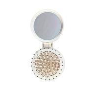 Compatibile con pettine pieghevole portatile da 1 pezzo specchio, massaggio del cuoio capelluto, design a cuscino d'aria