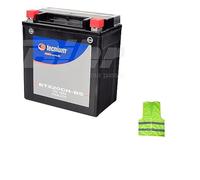 COMPATIBILE CON PEUGEOT Metropolis 400 da anno 2013 al 2020 BATTERIA YTX20CH-BS TECNIUM BTX20CH-BS BATTERIE 18 AMPERE 12 VOLT GIÀ PRONTA E CARICA PER L'UTILIZZO 150X87X161MM
