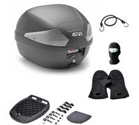 COMPATIBILE CON PIAGGIO BEVERLY 350 SPORT TOURING BAULETTO B29NT2 VALIGIA GIVI B29 TECH 29LITRI BAULE PER MOTO SCOOTER COMPRESO DI PIASTRA E KIT UNIVERSALE CON PORTAPACCHI POSTERIORE