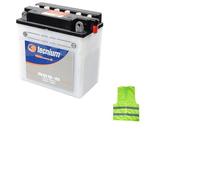 COMPATIBILE CON PIAGGIO FLY 4T 100 da anno 2005 al 2009 BATTERIA YB9-B TECNIUM BB9-B FORNITA COMPLETA PER L'UTILIZZO MOTO SCOOTER BATTERIE 9 AMPERE 12 VOLT 135X75X139MM