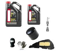 COMPATIBILE CON PIAGGIO LIBERTY 125 2T KIT MANUTENZIONE TAGLIANDO PER SCOOTER 2 LITRI DI OLIO 10W40 5000 4T TECNOLOGIA HC-TECH+FILTRO OLIO+FILTRO ARI CANDELA