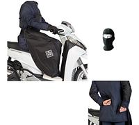 COMPATIBILE CON PIAGGIO VESPA 50 SPECIAL COPRIGAMBE DA INDOSSARE TUCANO URBANO R194-N COPERTA TERMICA IMPERMEABILE PER SCOOTER MAXISCOOTER COPERTURA GAMBE PETTO NERO