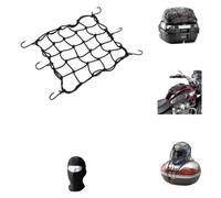 COMPATIBILE CON PIAGGIO VESPA 50 SPECIAL RAGNO PORTAPACCHI RETE T10N NERA COMPLETA DI GANCI IN ACCIAIO E GOMMINI ANTIGRAFFIO PER AGGANCIARE OGGETTI SULLA MOTO O BAULETTI UNIVERSALE